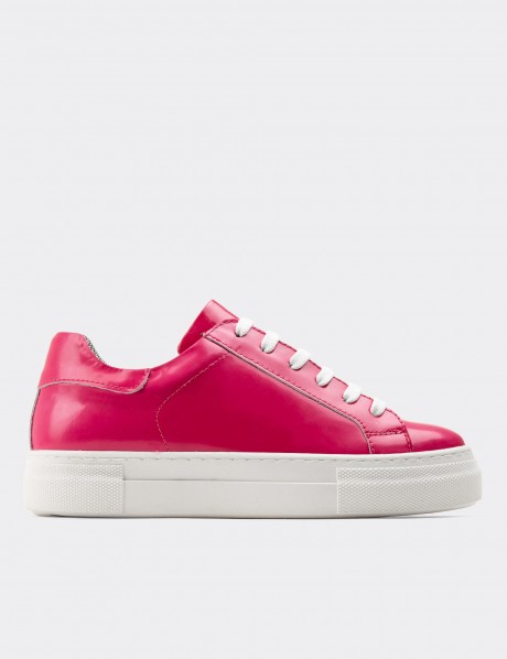 Pink  Leather Sneakers