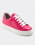 Pink  Leather Sneakers