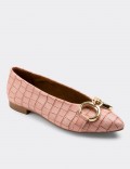 Pink  Leather Loafers
