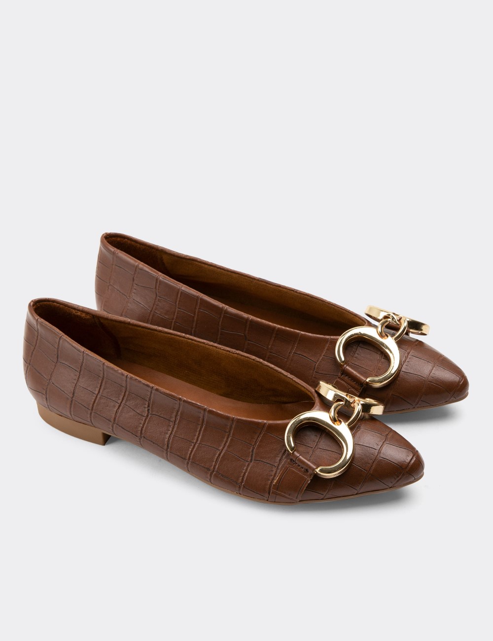 Brown  Leather Loafers - 01916ZKHVC01