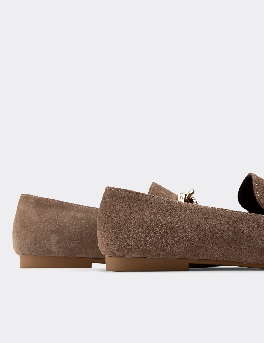 Sandstone Suede Leather Loafers - 01912ZVZNC01