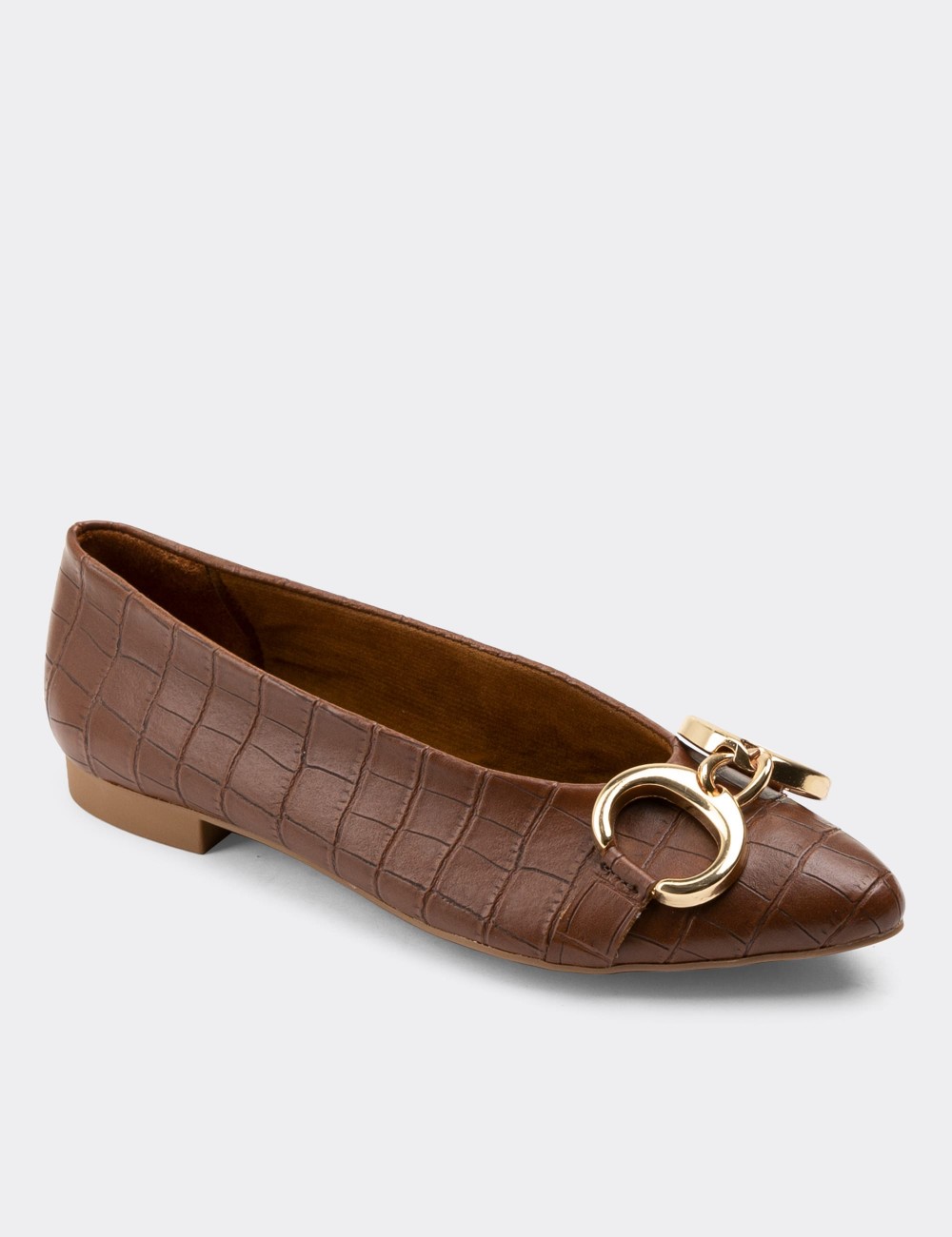 Brown  Leather Loafers - 01916ZKHVC01