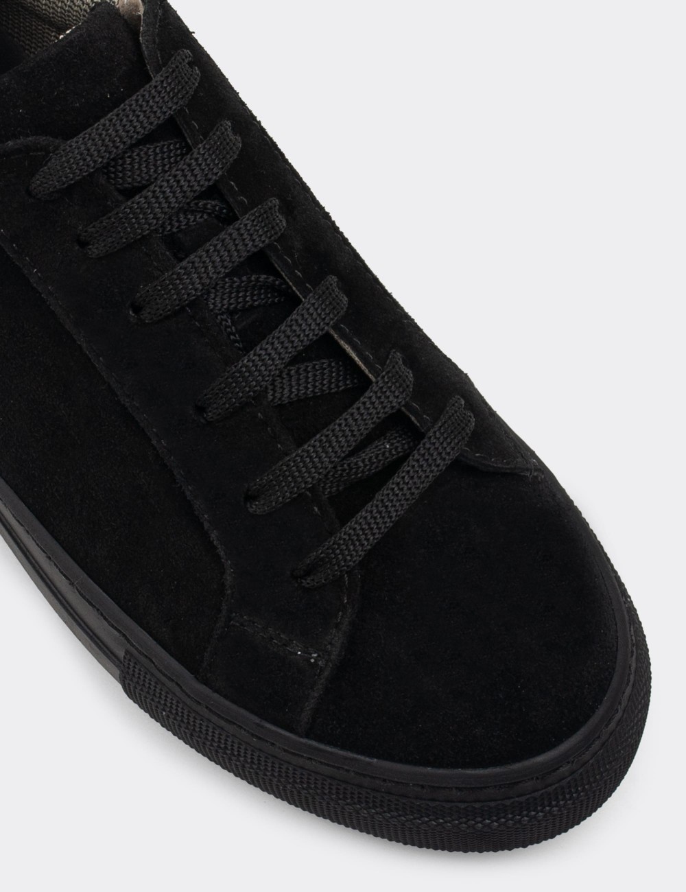Black Suede Leather Sneakers - Z1681ZSYHC03