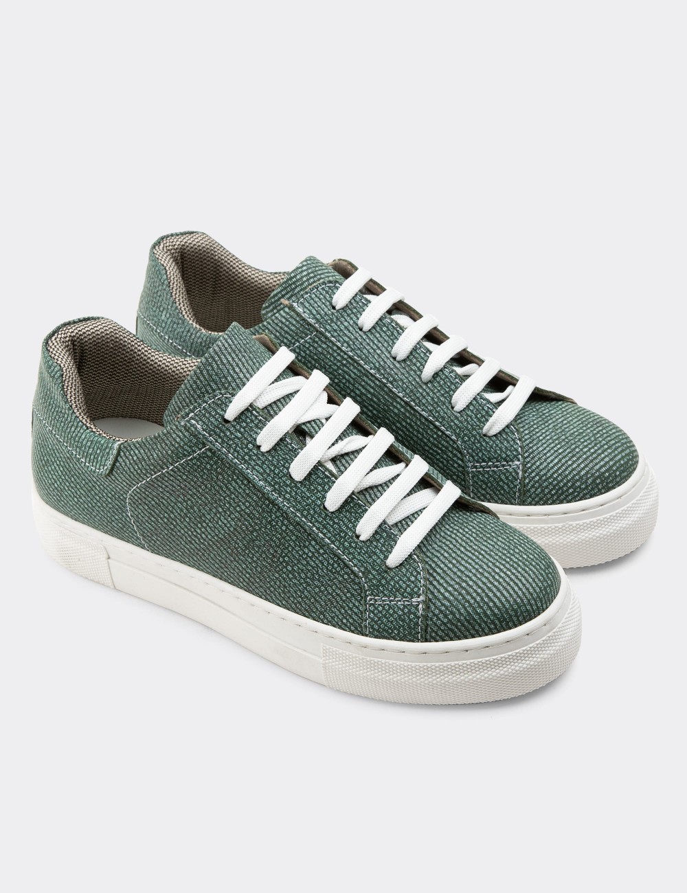 Green  Leather Sneakers - Z1681ZYSLC01