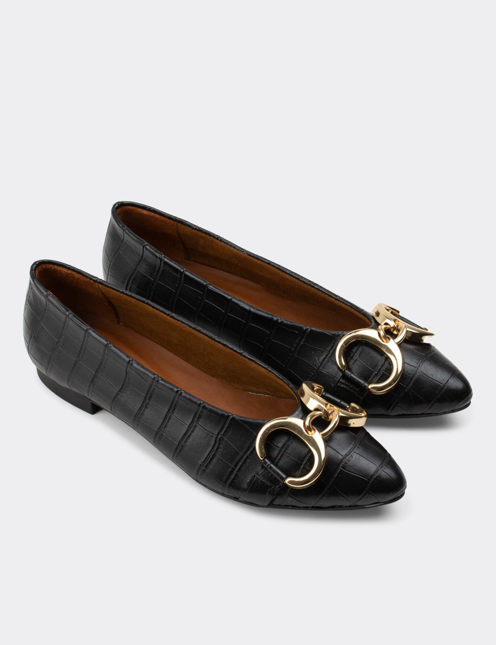 Black  Leather Loafers - 01916ZSYHC01