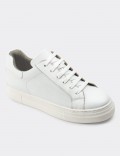 White  Leather Sneakers