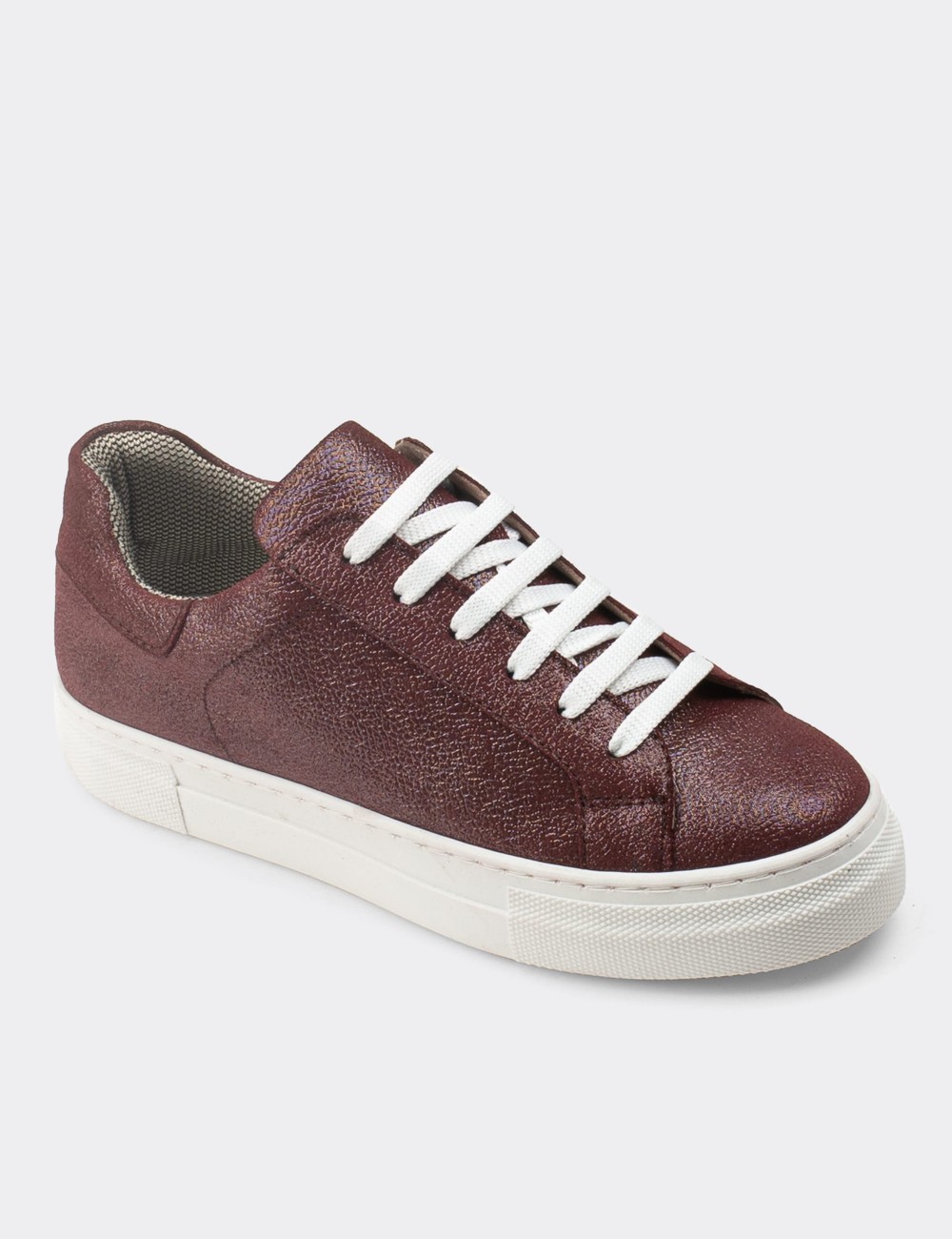 Burgundy Nubuck Leather Sneakers - Z1681ZBRDC01