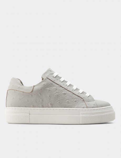 Gray Nubuck Leather Sneakers