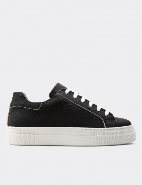 Black Nubuck Leather Sneakers