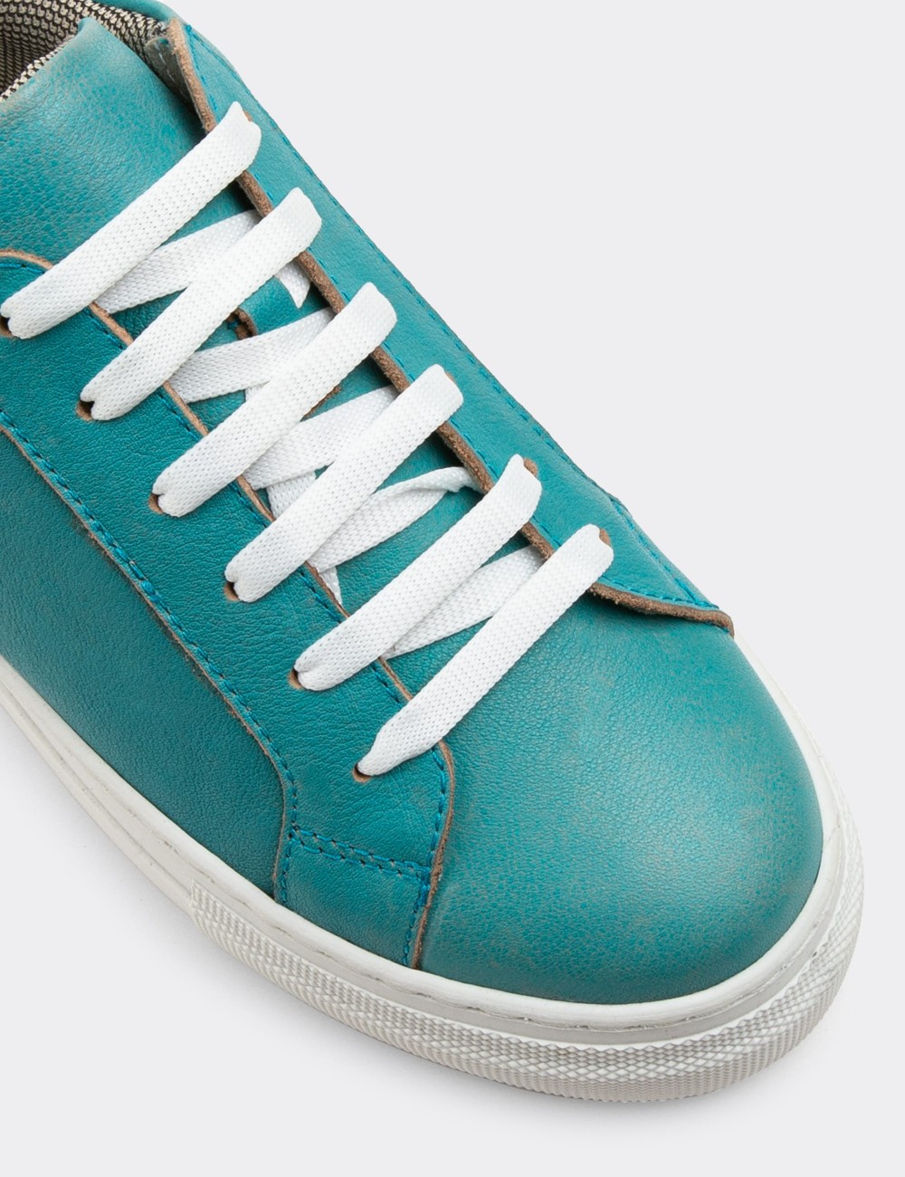 Turquoise  Leather Sneakers - Z1681ZTRKC02