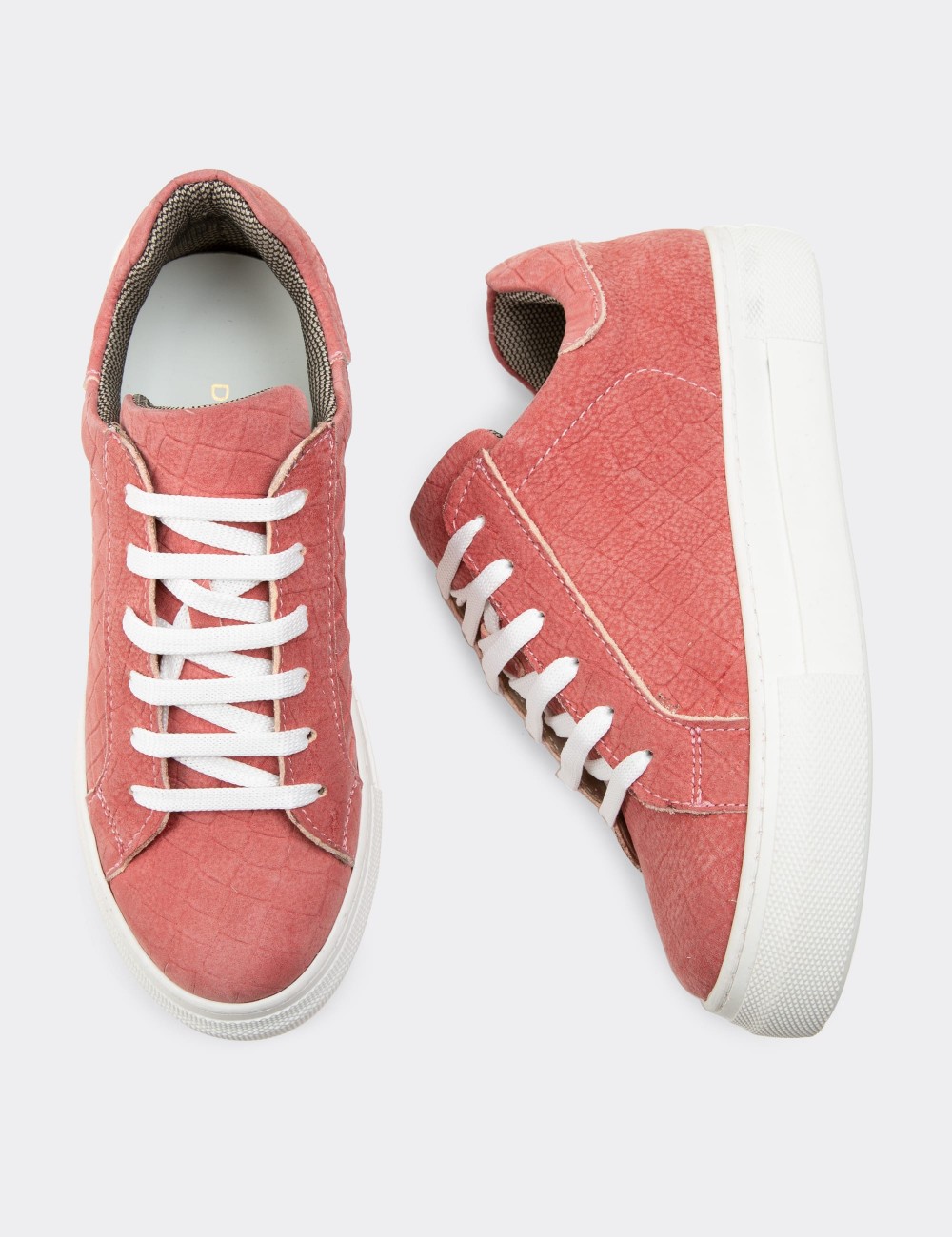 Pink Nubuck Leather Sneakers - Z1681ZPMBC01