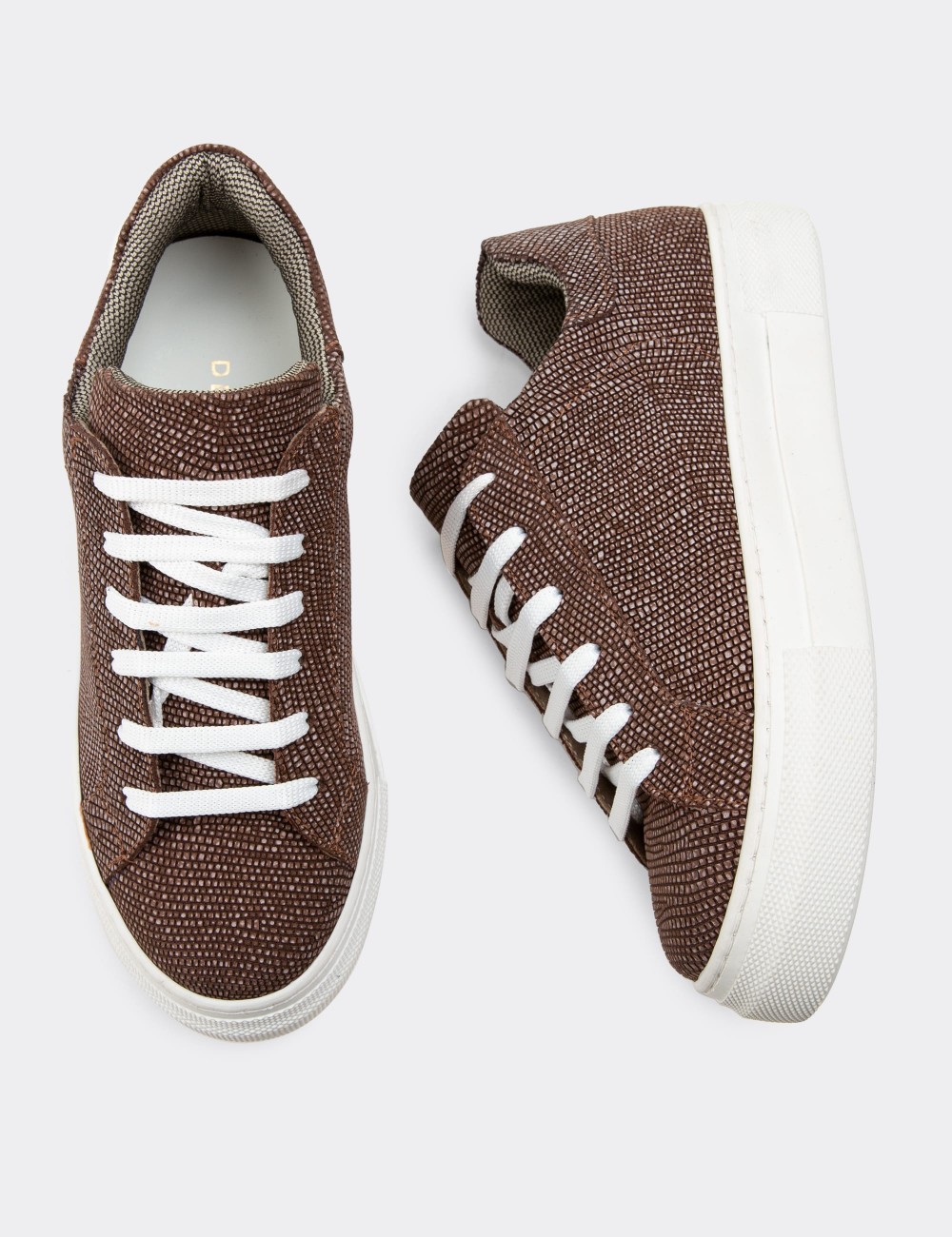 Brown Nubuck Leather Sneakers - Z1681ZKHVC03