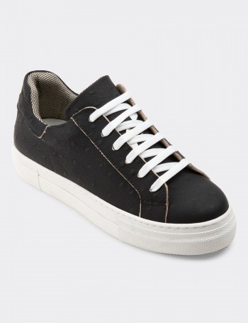 Black Nubuck Leather Sneakers - Z1681ZSYHC05