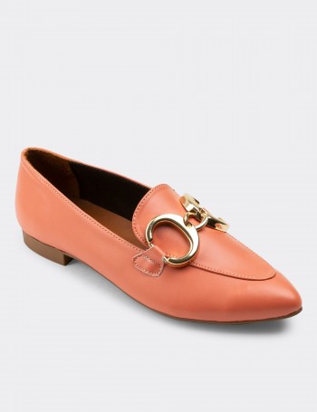 Yellow  Leather Loafers - 01911ZSOMC01