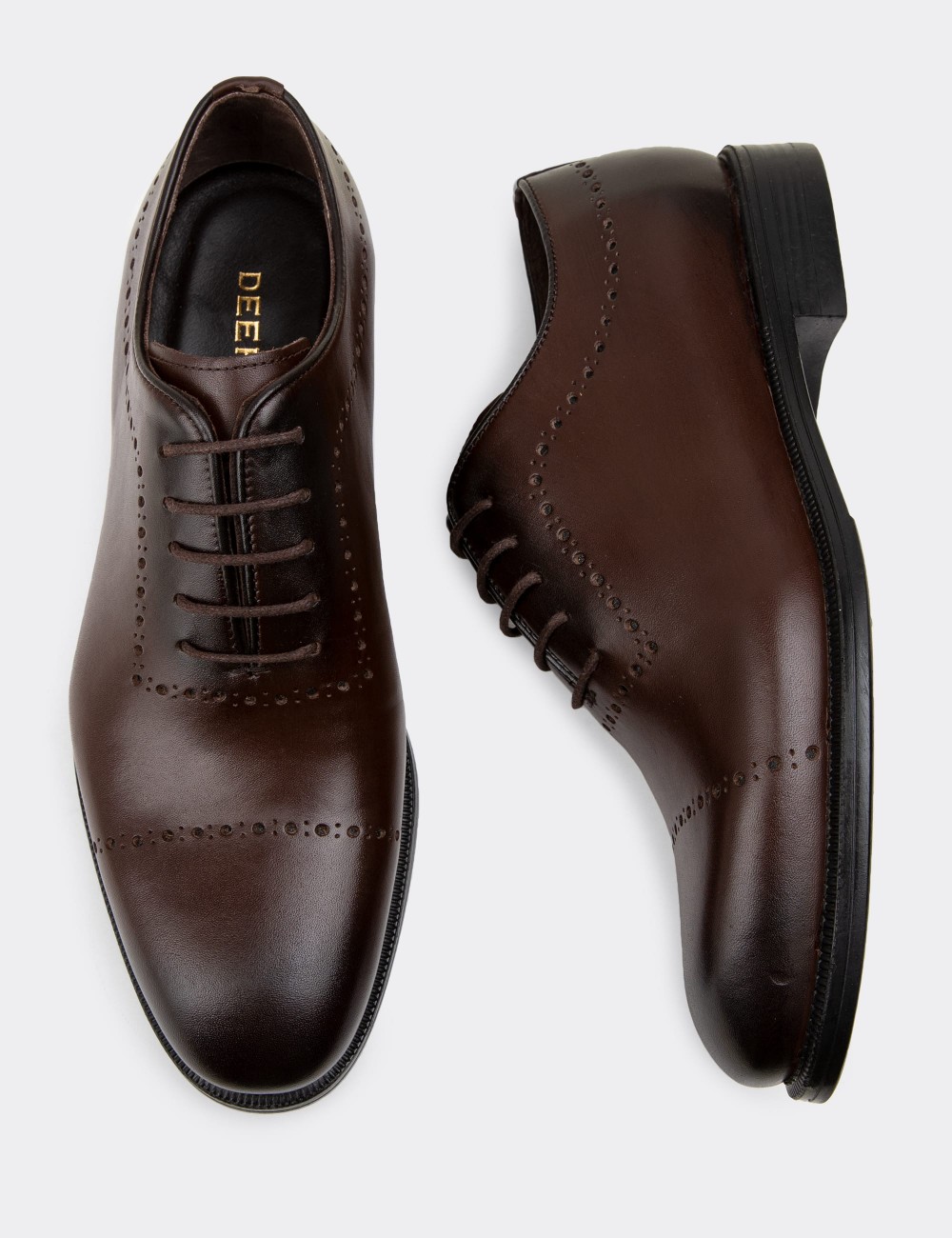 Brown  Leather Classic Shoes - 00491MKHVC02