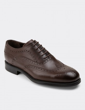 Brown  Leather Classic Shoes - 01511MKHVC02