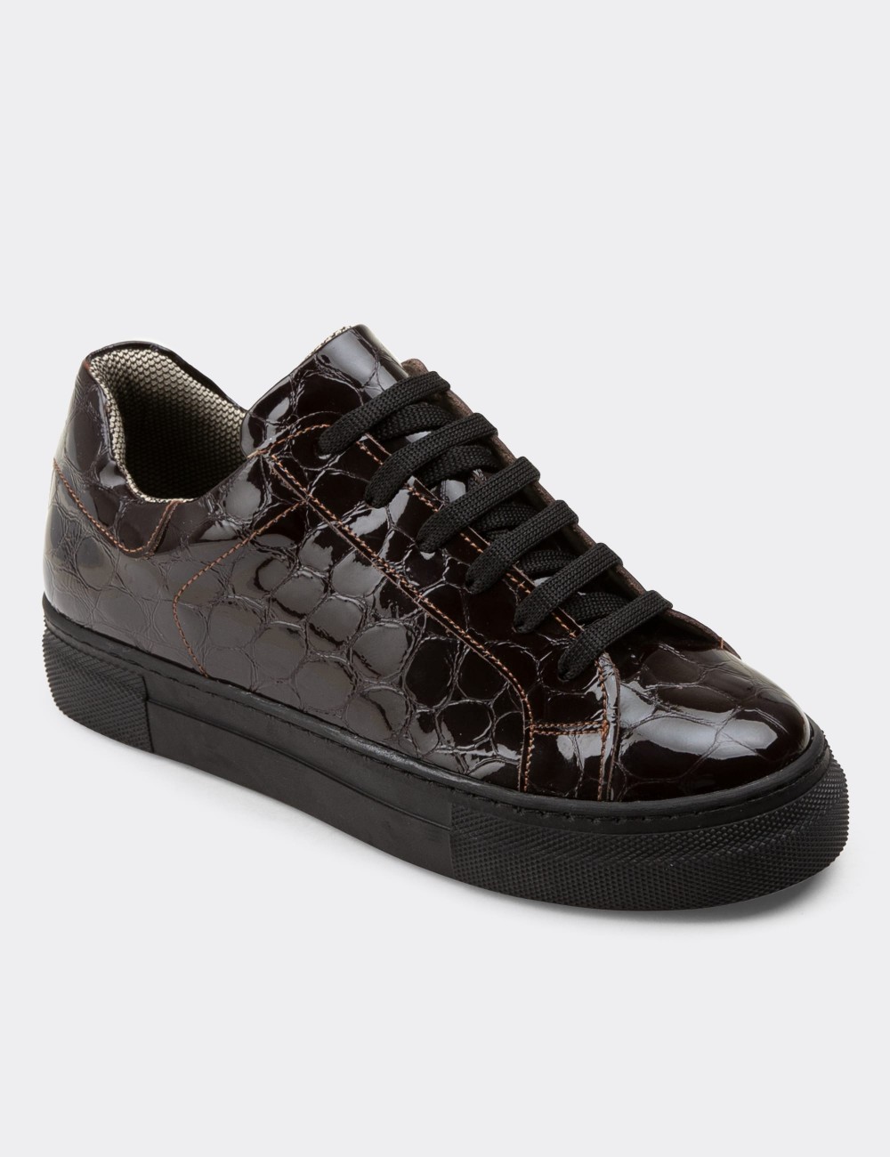 Burgundy Patent Leather Sneakers - Z1681ZBRDC06