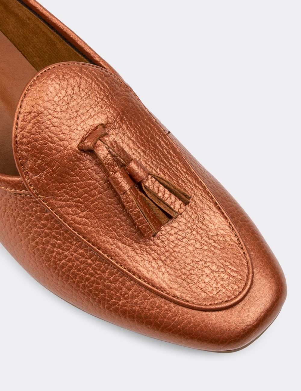 Copper  Leather Loafers - 01909ZBKRC01