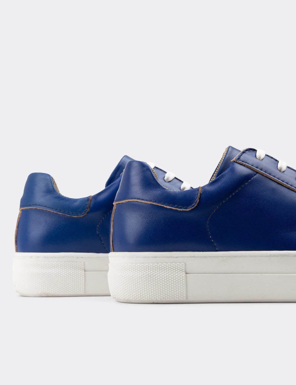 Blue  Leather Sneakers - Z1681ZMVIC04
