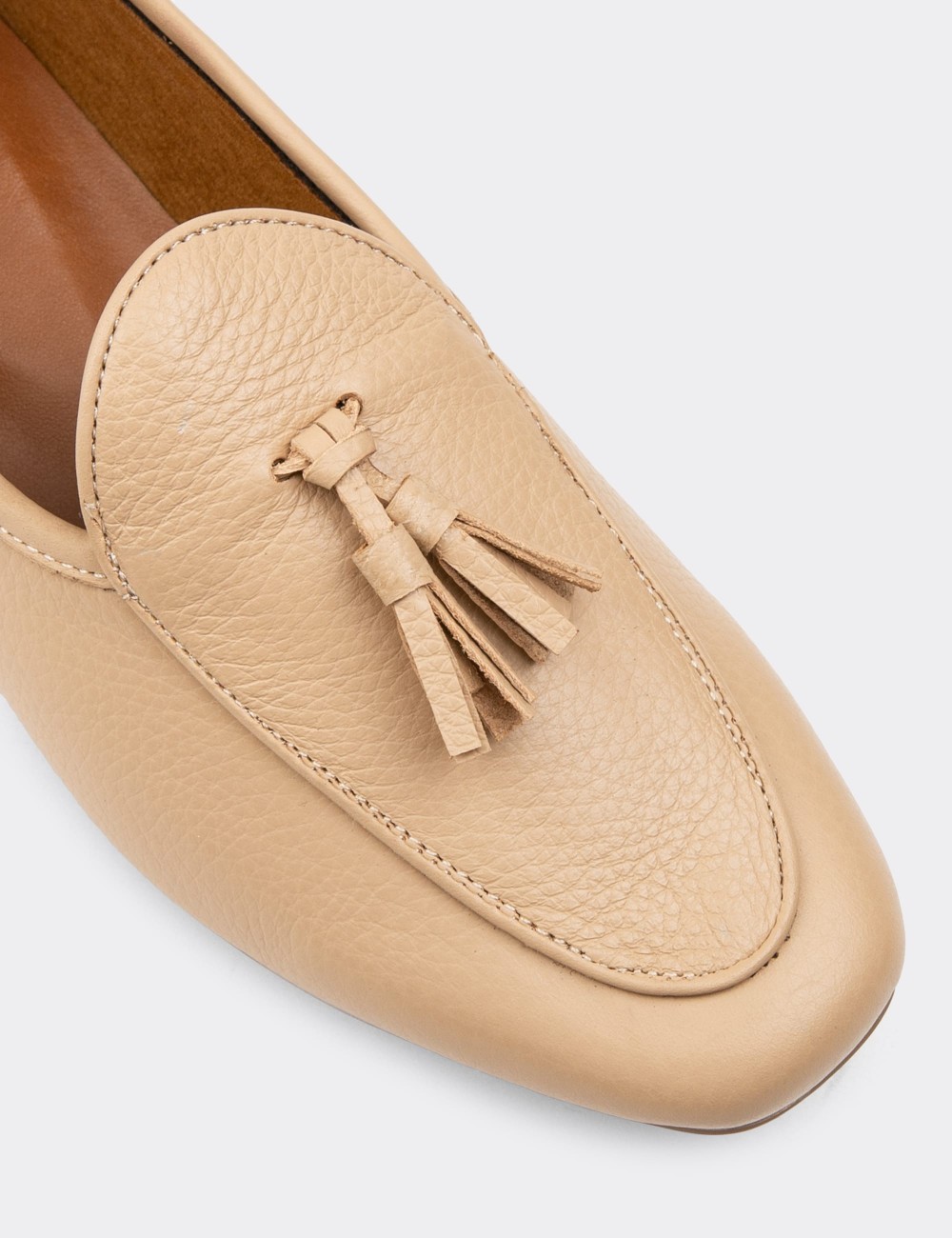 Camel  Leather Loafers - 01909ZCMLC01