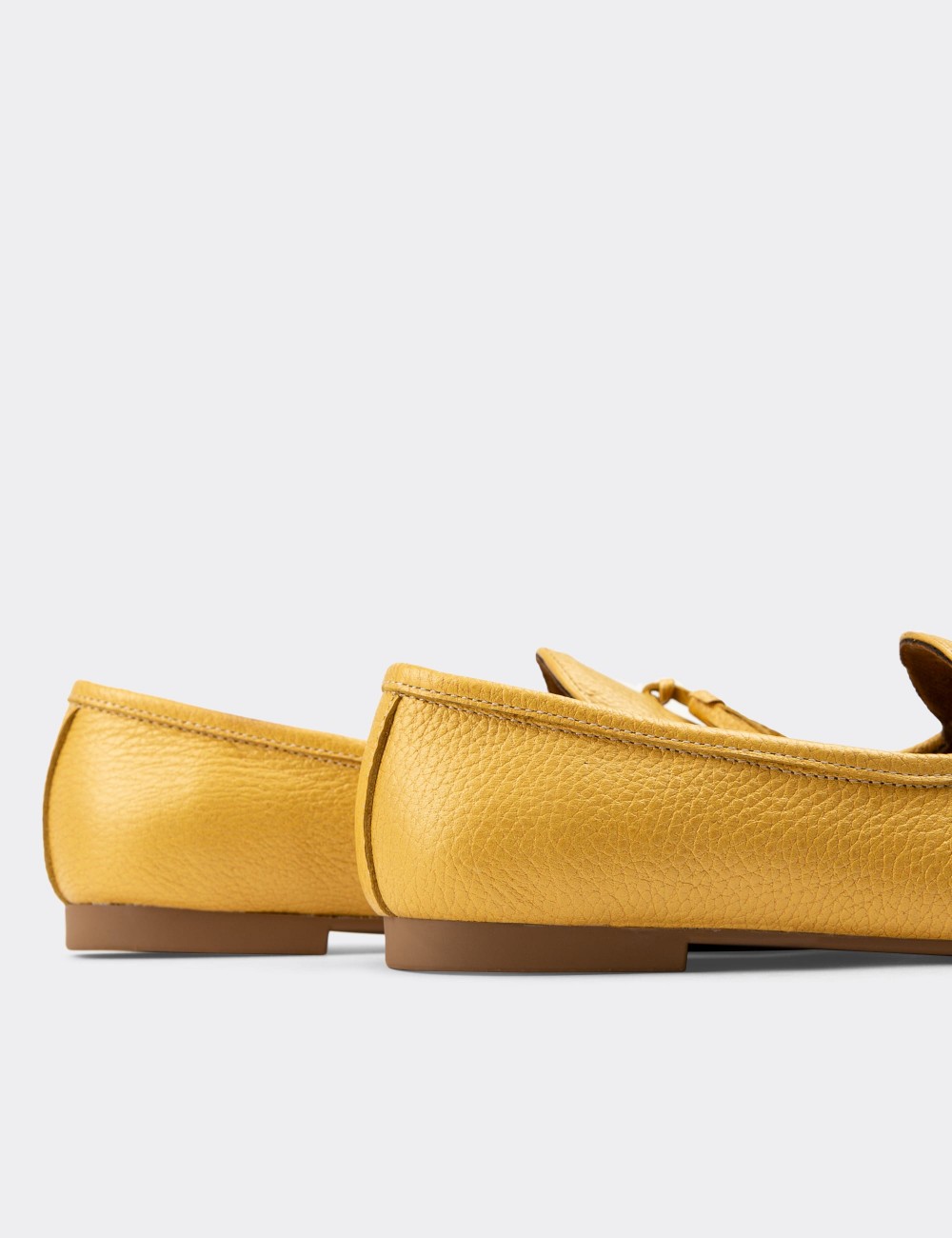 Yellow  Leather Loafers - 01909ZSRIC01