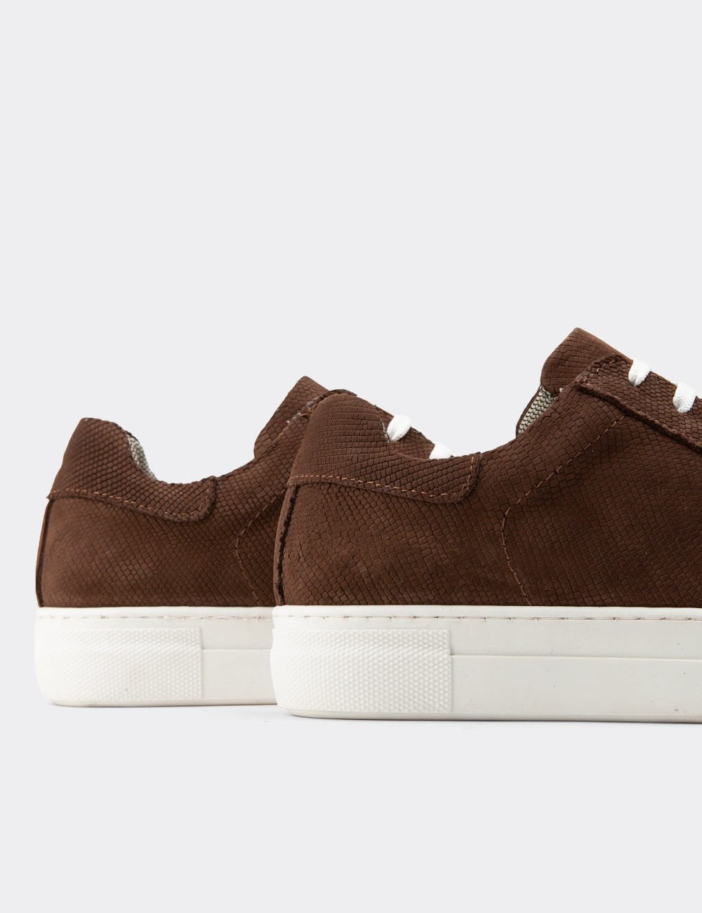 Brown Suede Leather Sneakers - Z1681ZKHVC15