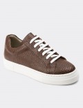 Brown  Leather Sneakers