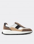 Sandstone  Leather Sneakers