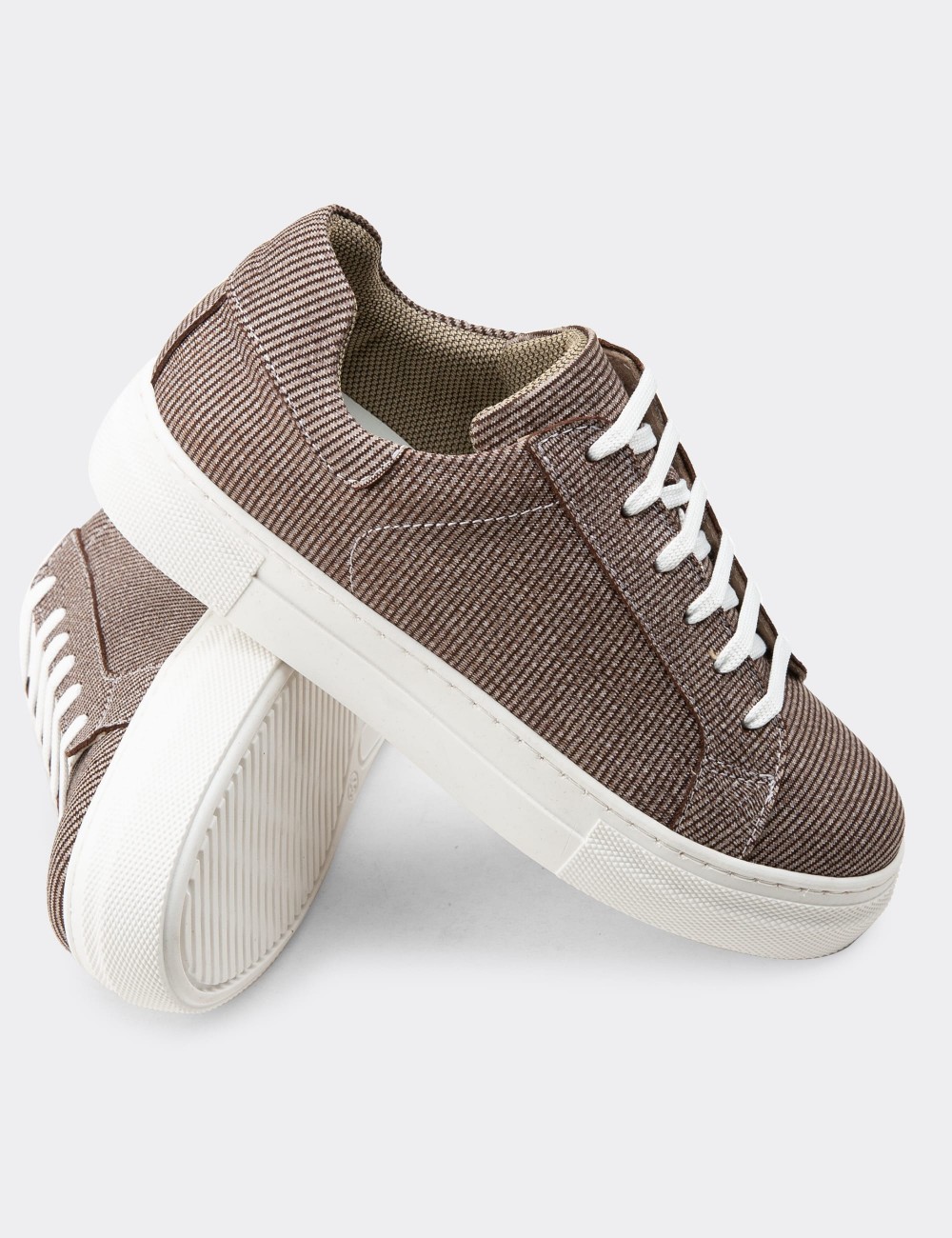 Sandstone  Leather Sneakers - Z1681ZVZNC05