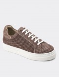 Sandstone Suede Leather Sneakers
