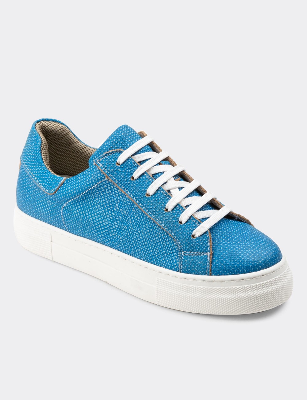 Blue  Leather Sneakers - Z1681ZMVIC06