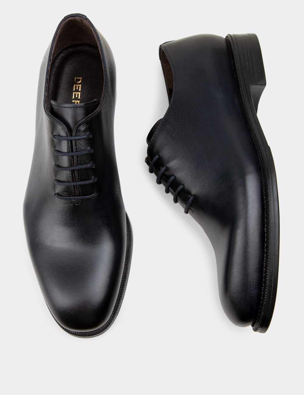 Navy  Leather Classic Shoes - 01830MLCVC01