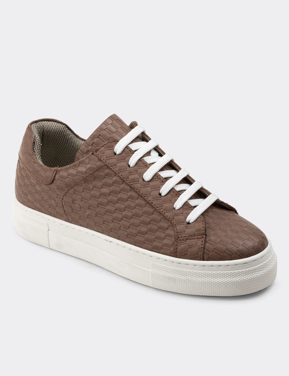 Sandstone  Leather Sneakers - Z1681ZVZNC06