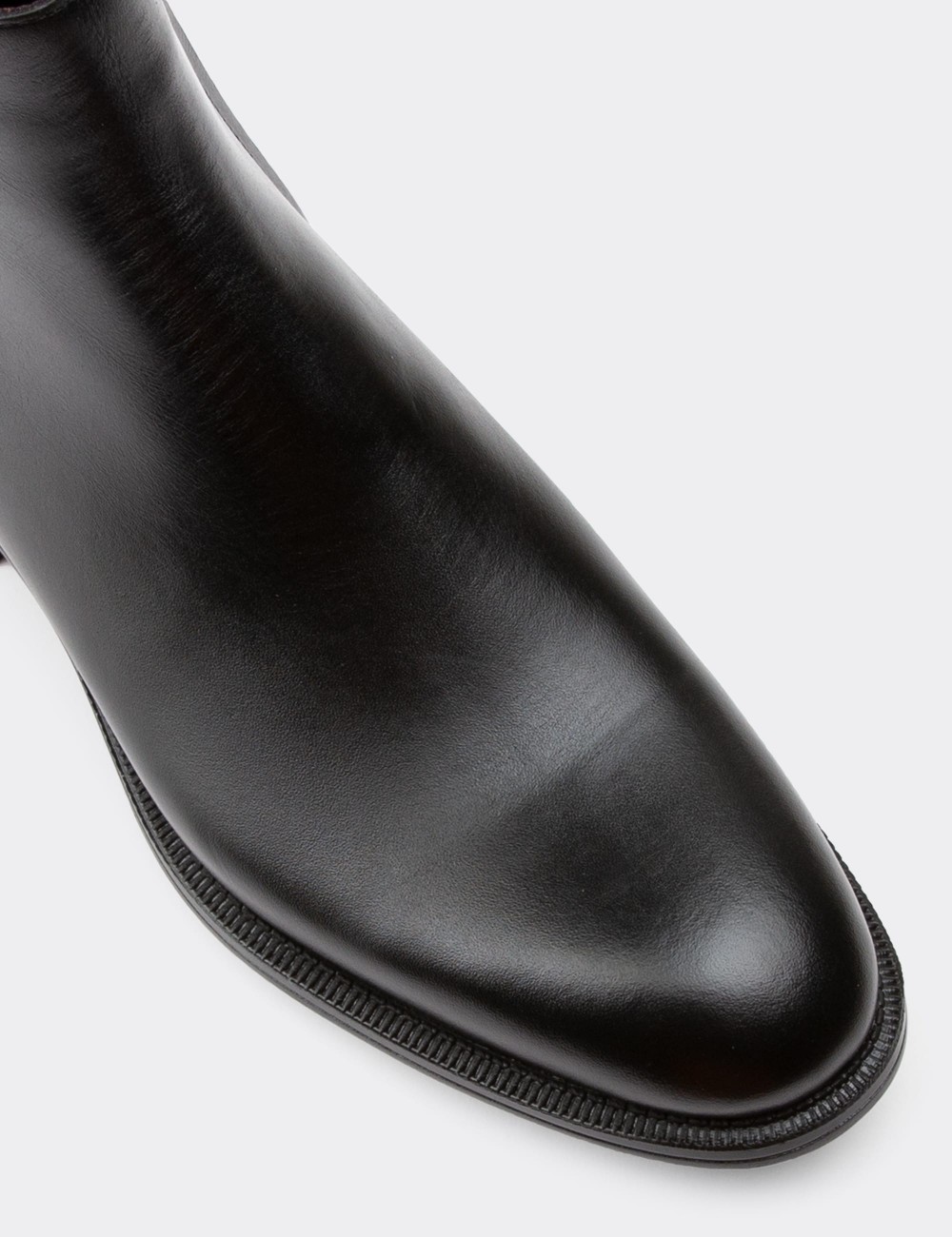 Black  Leather Chelsea Boots - 01921MSYHC01