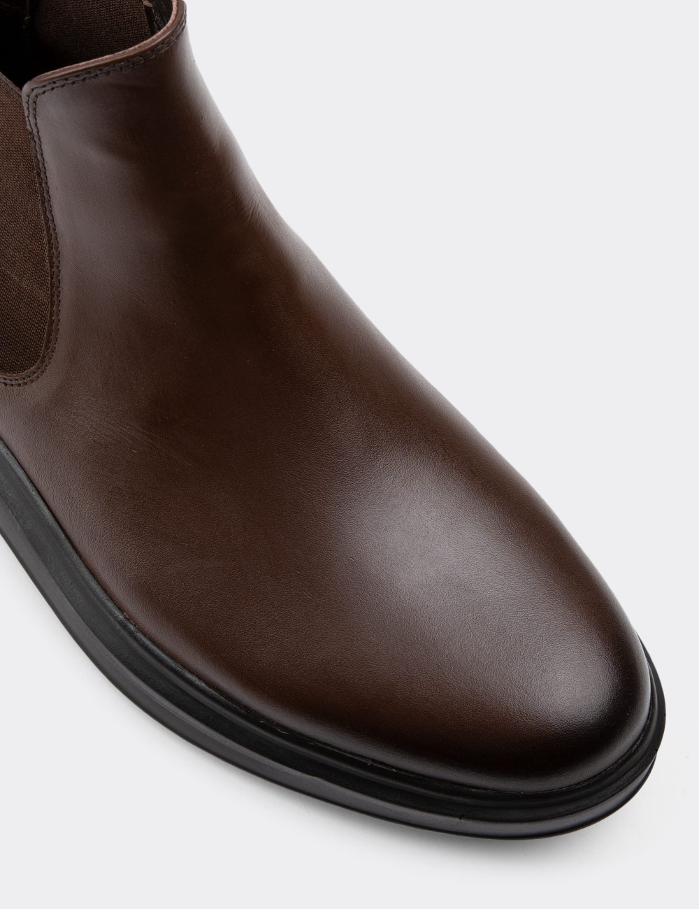 Brown Leather Chelsea Boots - 01620MKHVP11