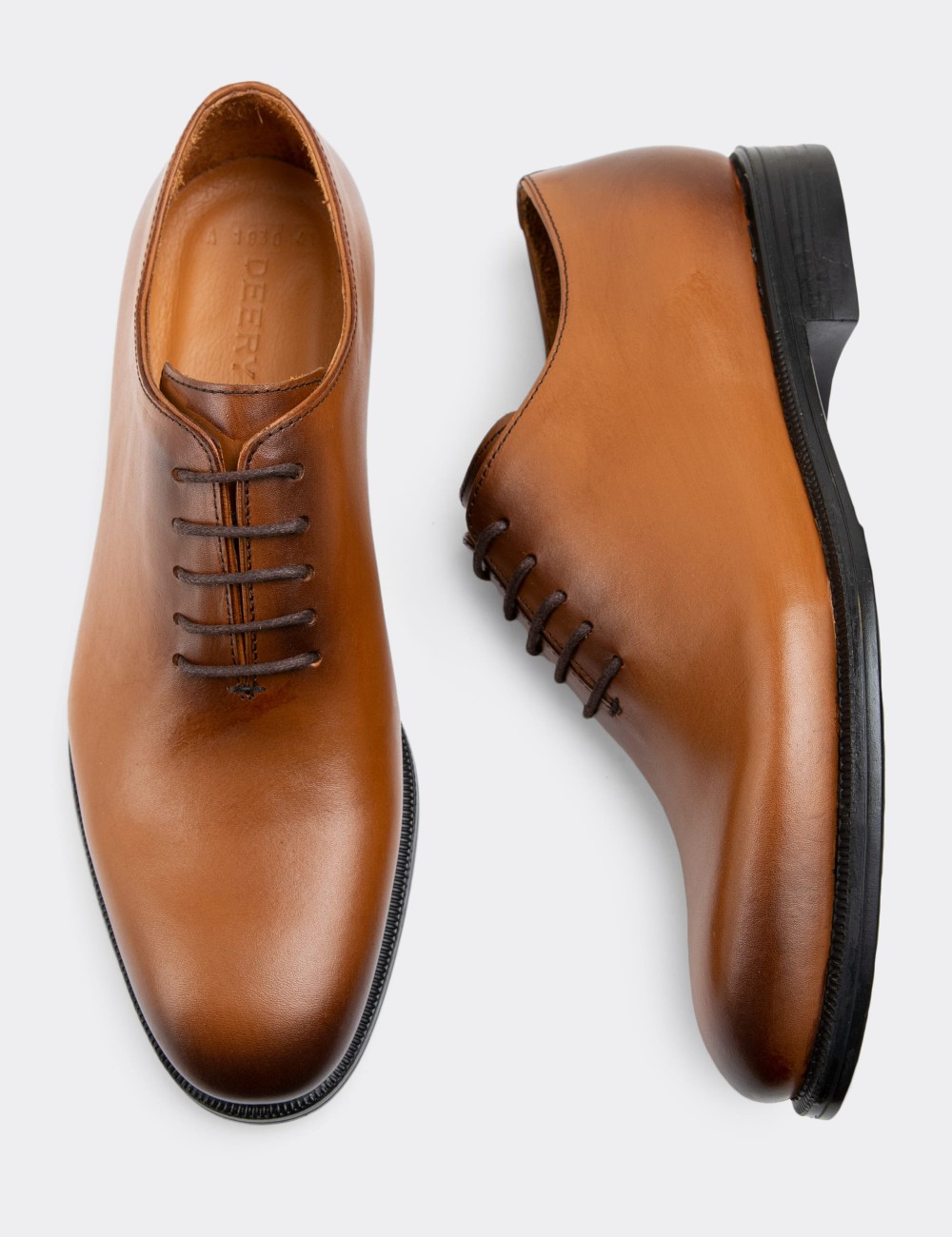 Tan Leather Classic Shoes - 01830MTBAC01
