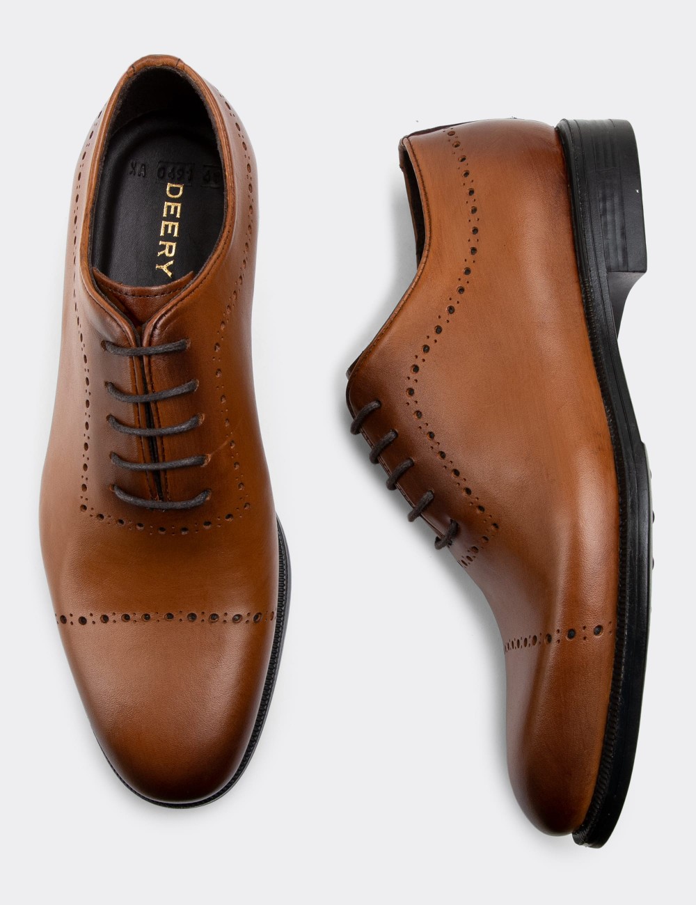 Tan Leather Classic Shoes - 00491MTBAC02
