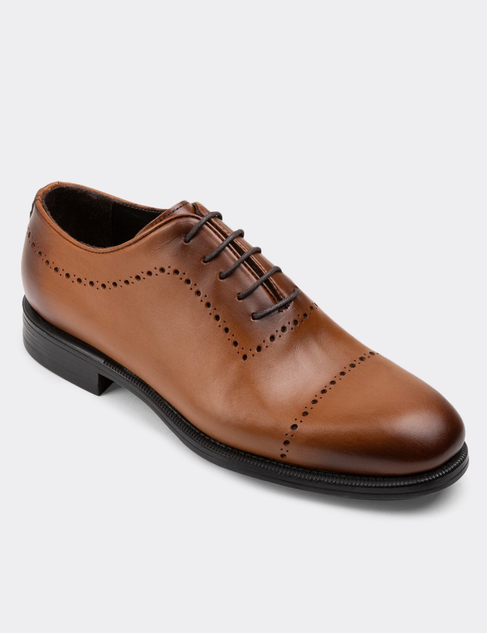 Tan Leather Classic Shoes - 00491MTBAC02
