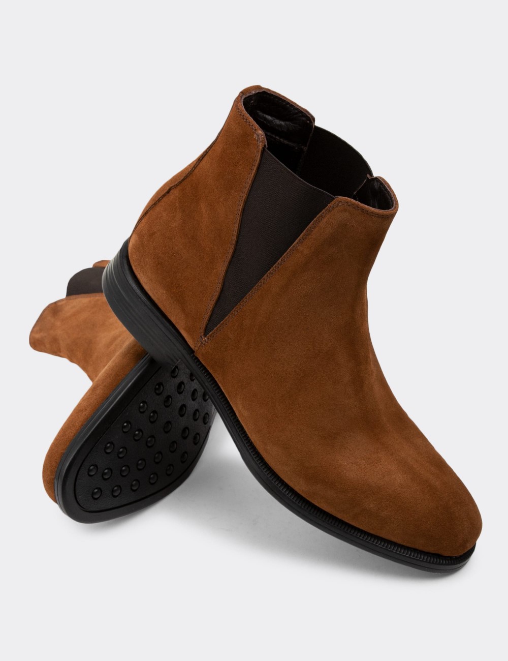 Tan Leather Chelsea Boots - 01689MTBAC01