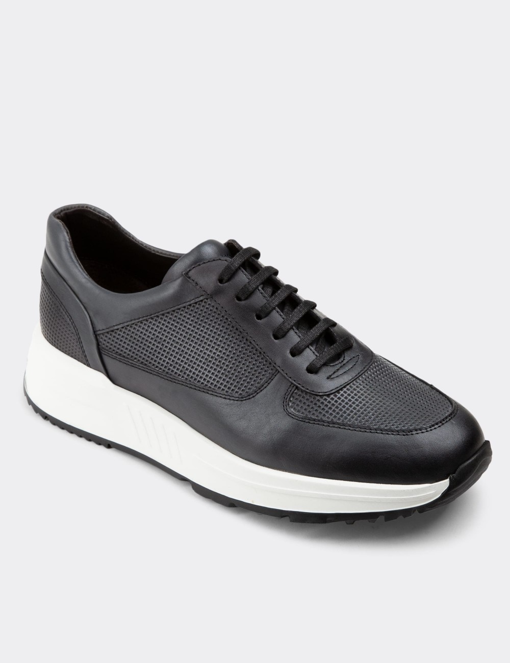 Gray Leather Sneakers - 01887MGRIE01