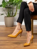 Yellow  Leather Pump