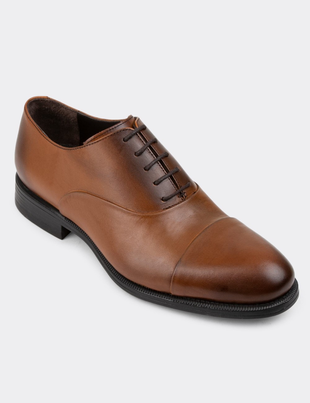 Tan Leather Classic Shoes - 01026MTBAC06