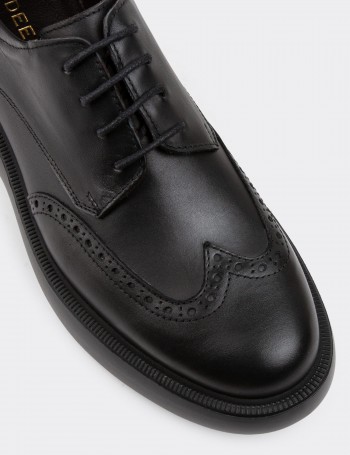 Black Leather Oxford Shoes