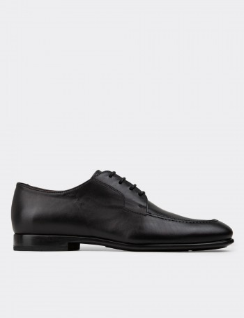 Black Leather Classic Shoes - 01937MSYHC01