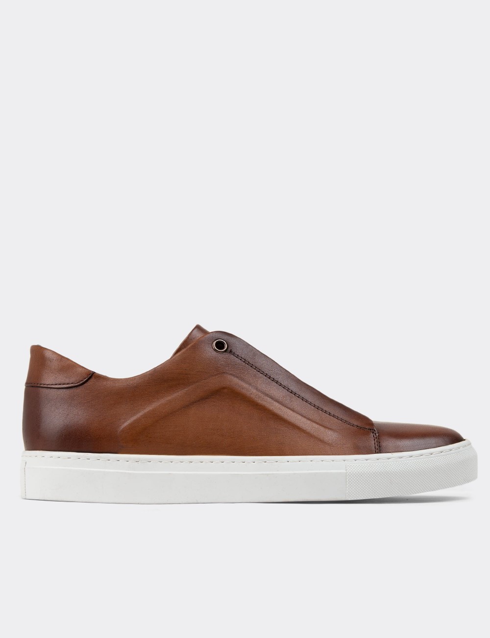 Tan Leather Sneakers - 01831MTBAC01