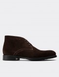 Brown Suede Leather Desert Boots