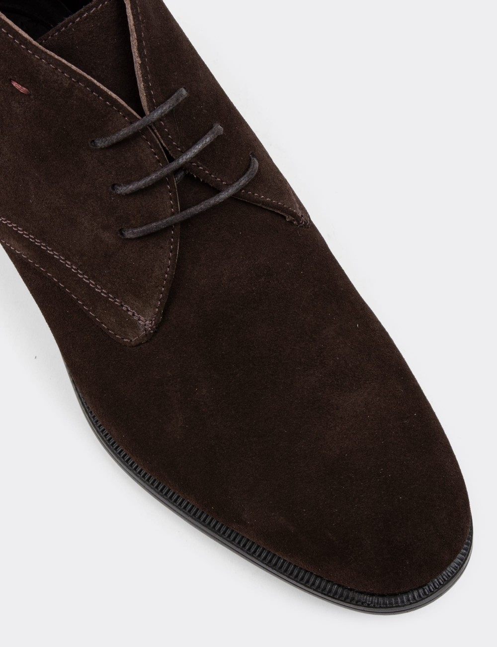 Brown Suede Leather Desert Boots - 01295MKHVC06