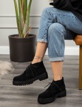 Black Suede Leather Desert Boots