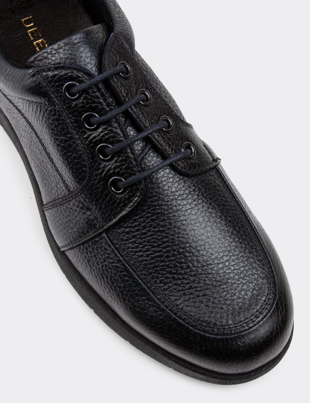 Navy Leather Lace-up Shoes - 01940MLCVC01