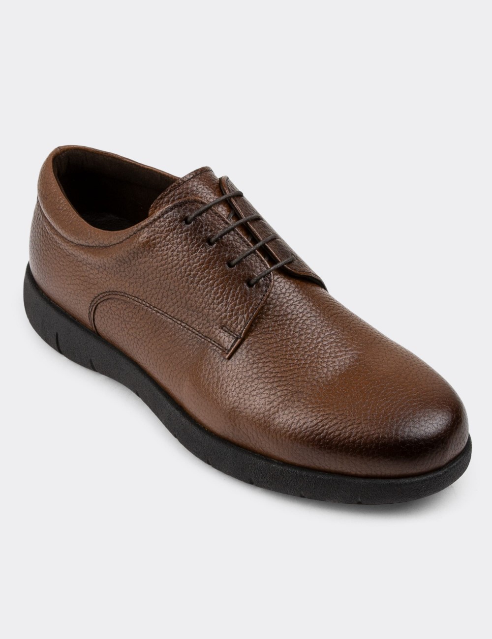 Brown Leather Lace-up Shoes - 01934MKHVC02